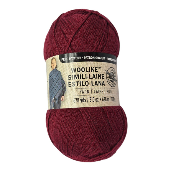 Loop & Threads Woolike Simili-Laine SF Yarn Mauve #4 Cool Gray #2 Acrylic/Nylon - Picture 3 of 8